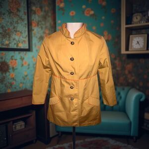 Vintage 1960s Sharpee's Minneapolis Minnesota Dark Mustard  Trench Coat Small/Me